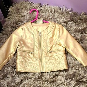 12 Month Gold Leather Jacket